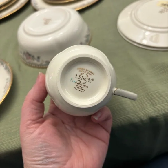 Lenox Spring Vista Floral Tea Set - Cream and Gold (Set 2)
